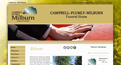 Desktop Screenshot of campbellplumlymilburnfuneralhome.com