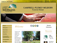 Tablet Screenshot of campbellplumlymilburnfuneralhome.com
